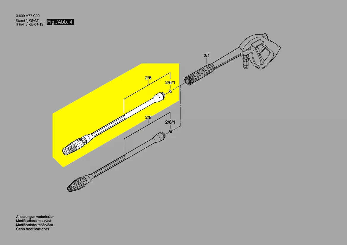 lance jet éventail nettoyeur haute-pression réf. F 016 F03 545 Bosch